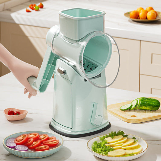 💥Ultimate Kitchen Ally -💥Multifunctional Hand-Crank Drum Vegetable Slicer✨(Be sold out soon)👨‍🍳