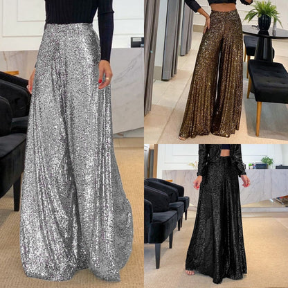 📣📣Last Few!✨Women’s Trendy Sequin High Waist Wide Leg Pants