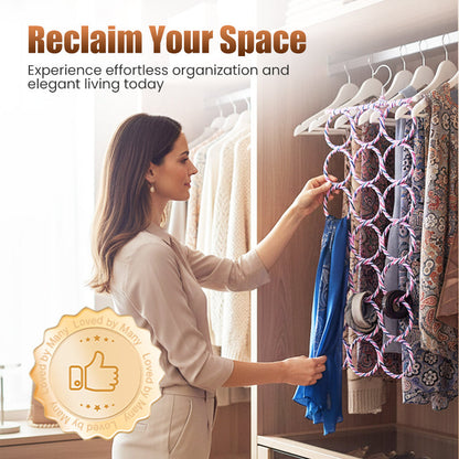 📢📢50% OFF !!⏰⏰Foldable Multi-Ring Scarf and Accessory Hanger