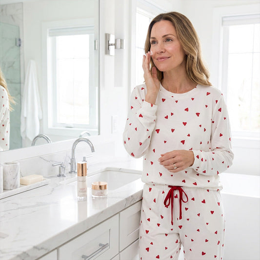 💞Valentine's Day Pre-sale 49% OFF!! - Women's Heart Print Top & Pants Pajama Set