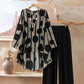 ⏳Limited-time 50% off⏰Women's Asymmetrical Print Top & Pants Set👚👖