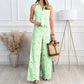 ✨2026 New Arrival 50%OFF🎉🎉Elegant Hollow-Out Sleeveless Blouse & Trousers Suit