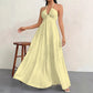 💃New Arrival 50% OFF!!✨Halter Neck Backless Tiered Maxi Dress