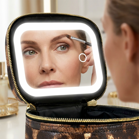 🥳2026 HOT SALE📢50% OFF !!!⏰Travel Makeup Case with LED Lighted Mirror