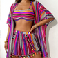 ✨2026 New Arrival 50%OFF 👙Striped Spaghetti Bikini 4-Piece Set
