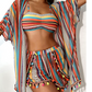 ✨2026 New Arrival 50%OFF 👙Striped Spaghetti Bikini 4-Piece Set