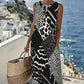 🎁New arrival 50% OFF💥Patchwork Leopard Print Sleeveless Long Dress