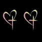 🔥BUY 1 GET 1 FREE🔥 Glitter Heart Cross Car Decal Sticker