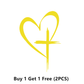 🔥BUY 1 GET 1 FREE🔥 Glitter Heart Cross Car Decal Sticker