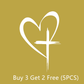 🔥BUY 1 GET 1 FREE🔥 Glitter Heart Cross Car Decal Sticker
