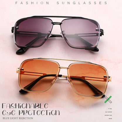🕶️ LIMITED-TIME 50% OFF! 🔩 Retro Double Bridge Metal Sunglasses – Steampunk Design, UV400, Side Shields ✨