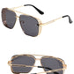 🕶️ LIMITED-TIME 50% OFF! 🔩 Retro Double Bridge Metal Sunglasses – Steampunk Design, UV400, Side Shields ✨
