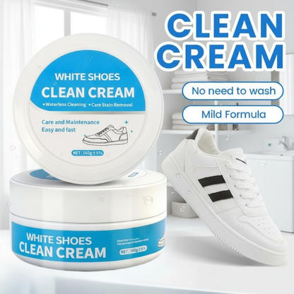⏳Limited-time Special Price ￡8.99!!🧼No-Wash Shoe & Leather Cleaner Cream - Stain Remover with Sponge
