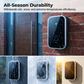 🔥Wireless Doorbell with 45 Chimes & 7‑Colour LED – IP44 Waterproof, 90dB, 100‑260V Plug‑and‑Play