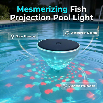 🌊🌞Summer Hot Sale-60% Off!!🌟Solar Floating Pool Light with Fish Projection