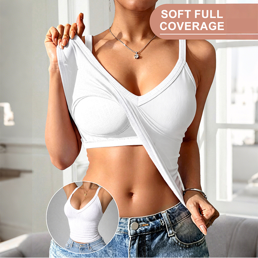 🌸Summer Special Limited Time Discount💐 Women's Slim-Fit Padded Tank Top