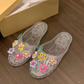 🌸NEW ARRIVAL 50% OFF😍Women's Transparent Glitter Closed Toe Slippers