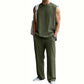 🎉Limited Sale🎉Men's Ribbed Sleeveless Tank Top & Pants 2-Piece Set