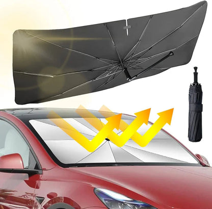 🔥Car Windshield Sun Shade Umbrella - Foldable Car Umbrella Sunshade Cover UV Block Car Front Window (Heat Insulation Protection) for Auto Windshield Covers Most Cars