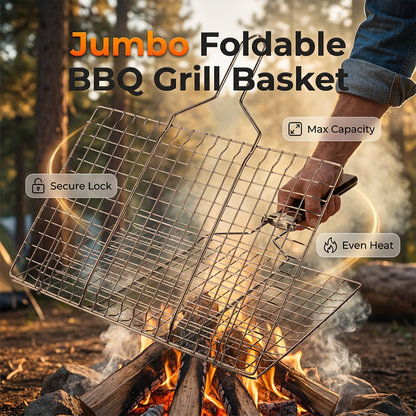 Portable Foldable BBQ Grill Basket🥩🥓🍖