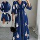 👗 LIMITED-TIME 55% OFF! 💥 Women's Elegant V-Neck Print Maxi Dress – Flutter Sleeves, Ethnic Print, Side Slits ✨