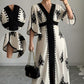 👗 LIMITED-TIME 55% OFF! 💥 Women's Elegant V-Neck Print Maxi Dress – Flutter Sleeves, Ethnic Print, Side Slits ✨