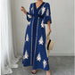 👗 LIMITED-TIME 55% OFF! 💥 Women's Elegant V-Neck Print Maxi Dress – Flutter Sleeves, Ethnic Print, Side Slits ✨