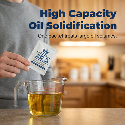 🔥BUY 1 GET 1 FREE🧑‍🍳🧊 Waste oil coagulant – turns liquid oil into solid block, mess-free cleanup!