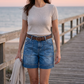 🌸Summer Special Limited Time Discount💐 Stretchy Mid-Rise Bermuda Shorts – Cargo Pockets & All-Day Comfort
