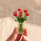 🌷 Glass flower vase set – vibrant, compact, maintenance-free forever!