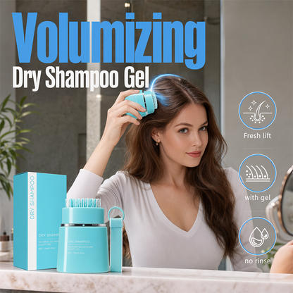 💇 No-Rinse Dry Shampoo Gel with Comb – 30s Refresh, Volumizing, Between Washes, Travel ✨