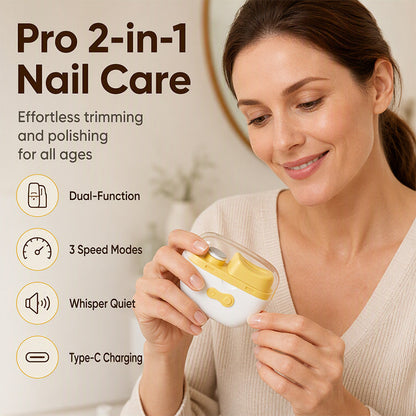 🔥2 in 1 Rechargeable Electric Nail Clipper & Grinder
