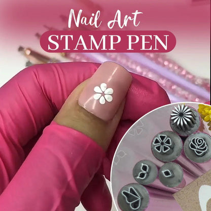 🎉Limited Sale 50%Off🎉Compact and Portable Nail Art Stamp Pen Set