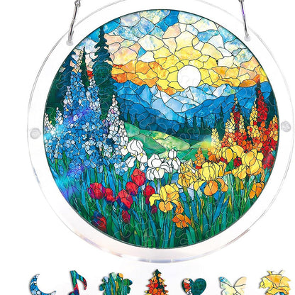 🔥Acrylic Sunset & Sea Jigsaw Puzzle Window Hanging