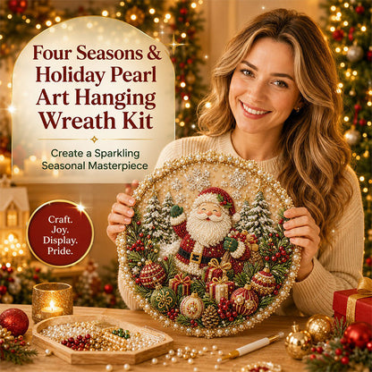 🌸 LIMITED TIME – DIY Four Seasons Pearl Wreath Kit | 4 Seasonal Designs for Beautiful Handmade Home Décor ✨