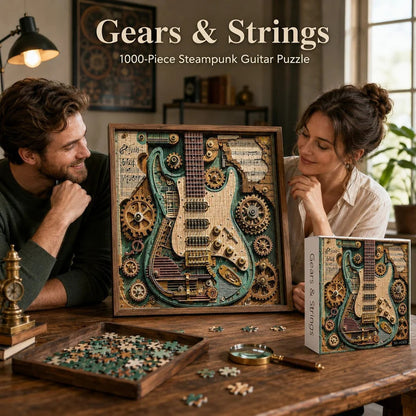 🎁🎃Halloween Sale 50% OFF!🥰Creative Steampunk Guitar 3D Puzzle