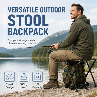 🔥Portable Folding Chair Backpack 2-in-1 Outdoor Camping Stool