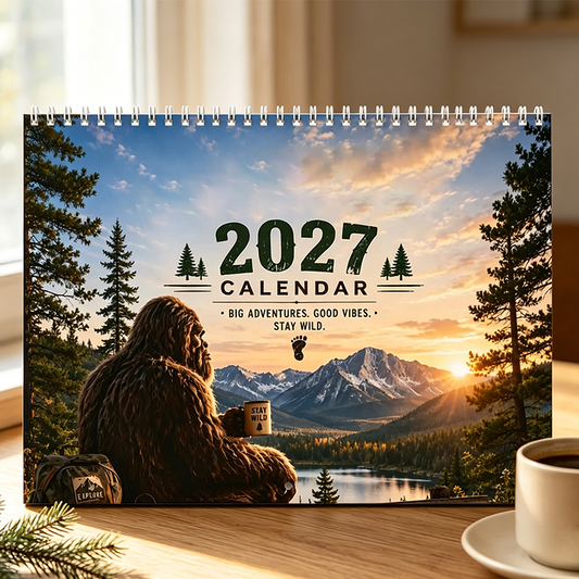 🌲50% OFF | Funny Woodland 2027 Wall Calendar – Whimsical Forest‑Animal Art, Large Note‑Friendly Grids For Home & Office!