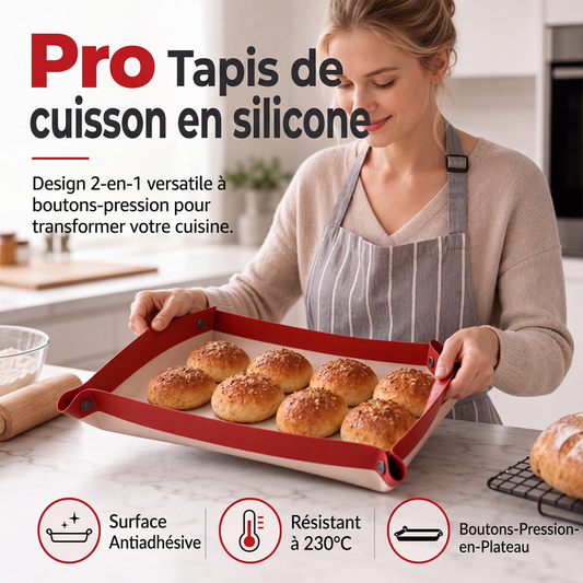 🍪 Silicone Baking Mat Tray – Foldable Non-Stick Baking Sheet