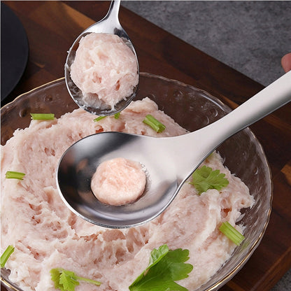 🔥Mess-Free Stainless Steel Meatball Spoon