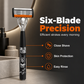 🪒 6-Blade Manual Razor Set – Smooth Shave With a Balanced Metal Handle ✨