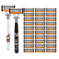 🪒 6-Blade Manual Razor Set – Smooth Shave With a Balanced Metal Handle ✨
