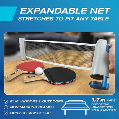🥳2026 HOT SALE🥳💞50K+ SOLD!⏳✨Retractable & Portable Ping Pong Net