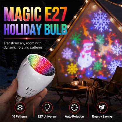 ✨ LIMITED‑TIME 50% OFF! 🎄 Christmas Projector Light Bulb – Rotating Patterns, HD Projection, Easy Setup 🎁