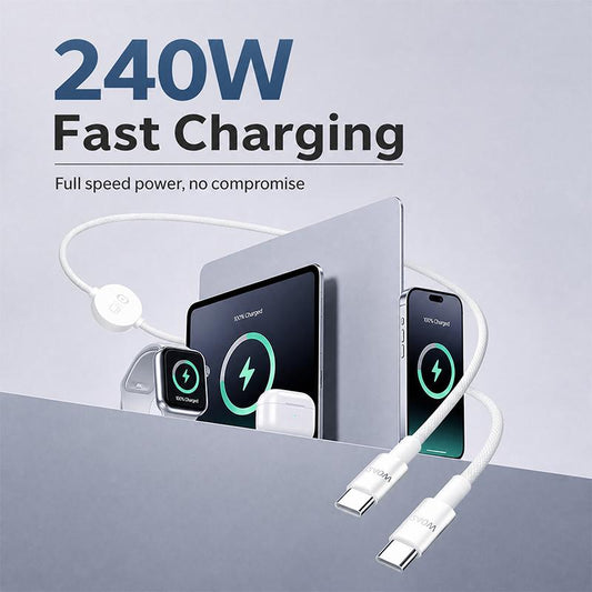 🎉Limited Sale🎉Charge Multi-Devices Instantly! No-Clutter 240W Braided Cable