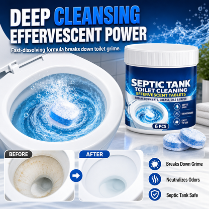🔥Septic Tank Safe Toilet Cleaning Effervescent Tablets