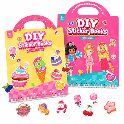 🎁🎄Christmas Sale 50% OFF!💞50K+ SOLD!⏳✨Portable Reusable DIY Sticker Books for Kids
