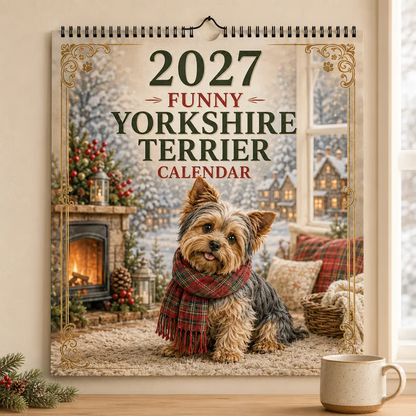 🎁🎄Christmas Sale 50% OFF!💞50K+ SOLD!⏳✨2027 Yorkshire Terrier Wall Calendar