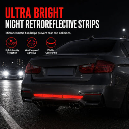🚗 50% OFF! ⚠️ Reflective bumper sticker – night-time visibility, collision prevention & decorative design – improved safety for your vehicle 🌙