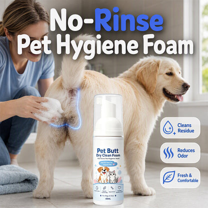 😍Best Sellers 50%OFF👍No-Rinse Pet Butt Dry Clean Foam for Dogs & Cats